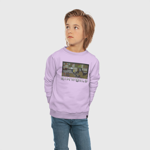 Детский свитшот хлопок Римворлд, цвет лаванда - фото 5