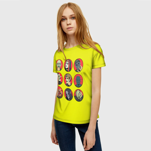 Женская футболка 3D с принтом Sliknot bros, фото на моделе #1