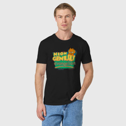 Мужская футболка хлопок Garfield genesis Evangelion - фото 2