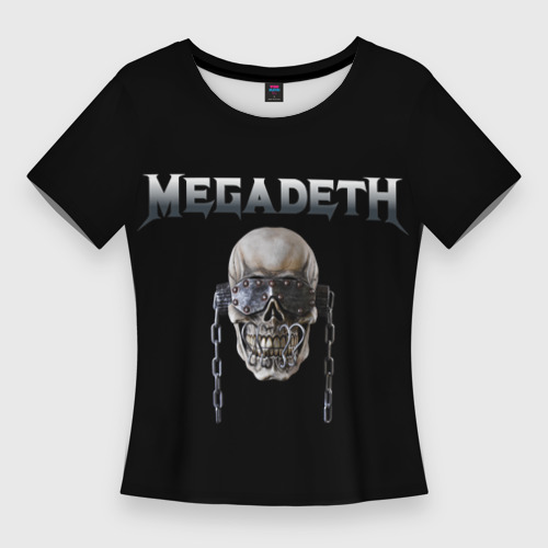 Женская футболка 3D Slim Megadeth, цвет 3D печать