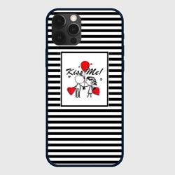 Чехол для iPhone 12 Pro Max Скетч влюбленные мальчик и девочка 