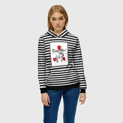 Женская толстовка 3D Скетч влюбленные мальчик и девочка  - фото 2