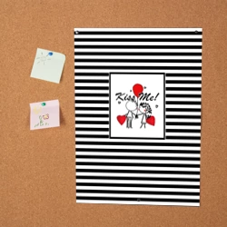 Постер Скетч влюбленные мальчик и девочка  - фото 2