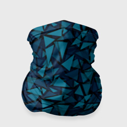 Бандана-труба 3D Синий  полигональный паттерн
