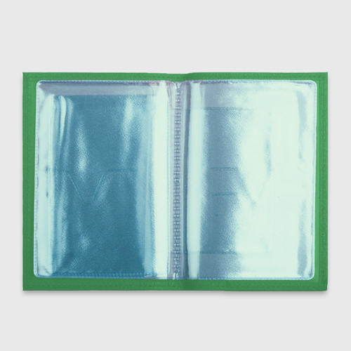 Обложка для автодокументов Синий  полигональный паттерн, цвет зеленый - фото 3