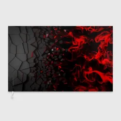 Флаг 3D 3Д Разлом 3D Плиты и огонь