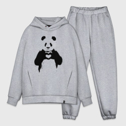 Мужской костюм oversize хлопок Панда лайк любовь Panda love