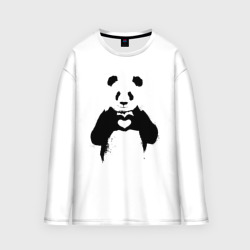 Мужской лонгслив oversize хлопок Панда лайк любовь Panda love