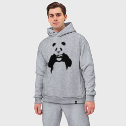 Мужской костюм oversize хлопок Панда лайк любовь Panda love - фото 2