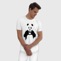 Мужская пижама хлопок Панда лайк любовь Panda love - фото 2
