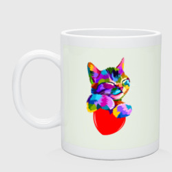 Кружка керамическая Радужный котик Rainbow kitty