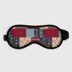 Маска для сна 3D Деревянные отделочные пэчворк узоры