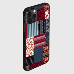 Чехол для iPhone 12 Pro Max Деревянные отделочные пэчворк узоры - фото 2