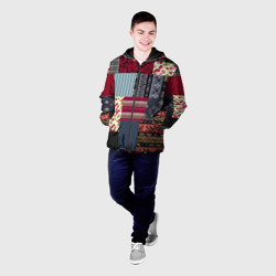 Мужская куртка 3D Деревянные отделочные пэчворк узоры - фото 2