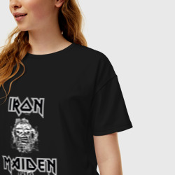 Женская футболка хлопок Oversize Iron Maiden Айрон мейден - фото 2