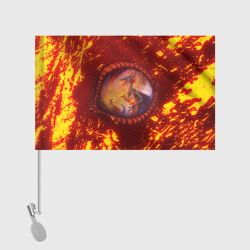 Флаг для автомобиля Дино | Метеор | Небесный молот (Z) - фото 2