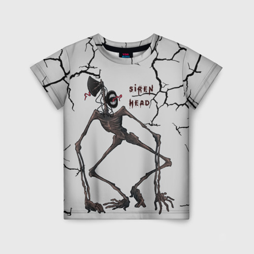 Детская футболка с принтом Horror СиреноголовыйИгра Ужастик, вид спереди №1