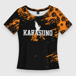 Женская футболка 3D Slim Karasuno Карасуно