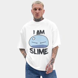 Мужская футболка Oversize хлопок texturе I am slime, Я слизь - фото 2