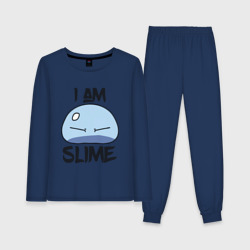 Женская пижама с лонгсливом хлопок I am slime, Я слизь