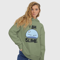 Женское худи Oversize хлопок I am slime, Я слизь - фото 2