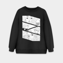 Женский свитшот oversize без начеса хлопок Майки, Манджиро Сано
