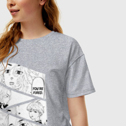 Женская футболка хлопок Oversize Майки, Манджиро Сано - фото 2