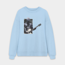 Мужской свитшот oversize без начеса хлопок Уэс