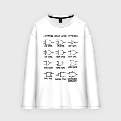 Женский лонгслив oversize хлопок Common logic gate symbols