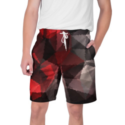 Мужские шорты 3D Серо-красная абстракция