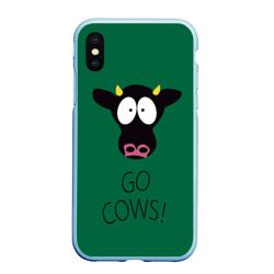 Чехол для iPhone XS Max матовый Go Cows