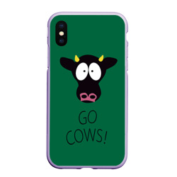 Чехол для iPhone XS Max матовый Go Cows