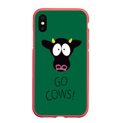 Чехол для iPhone XS Max матовый Go Cows