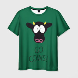 Мужская футболка 3D Go Cows