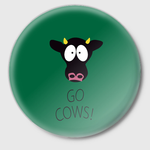 Значок Go Cows, цвет белый