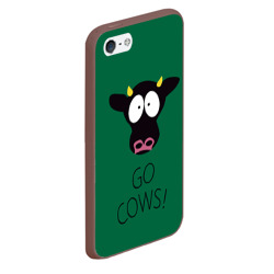 Чехол для iPhone 5/5S матовый Go Cows - фото 2