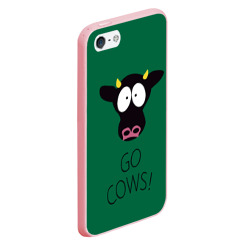 Чехол для iPhone 5/5S матовый Go Cows - фото 2