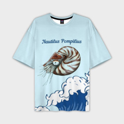 Мужская футболка oversize 3D Nautilus Pompilius океан