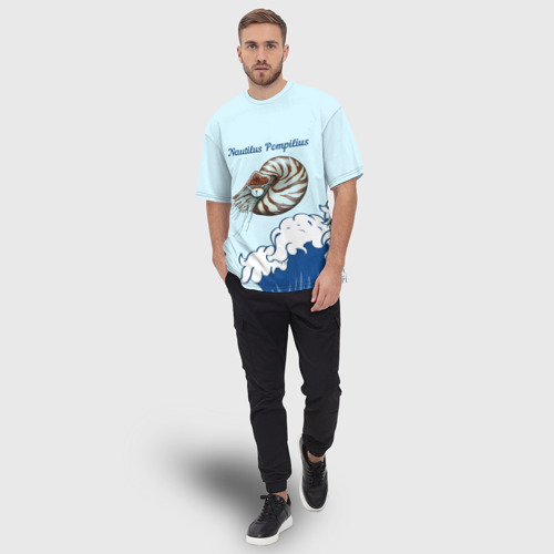 Мужская футболка oversize 3D Nautilus Pompilius океан, цвет 3D печать - фото 5