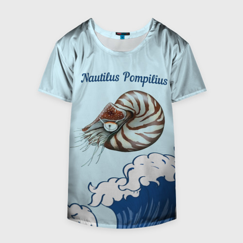 Накидка на куртку 3D Nautilus Pompilius океан, цвет 3D печать - фото 4