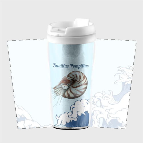 Термокружка-непроливайка Nautilus Pompilius океан, цвет белый - фото 2