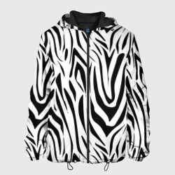 Мужская куртка 3D Черно-белый  узор зебра