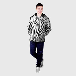 Мужская куртка 3D Черно-белый  узор зебра - фото 2