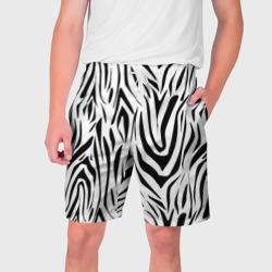 Мужские шорты 3D Черно-белый  узор зебра