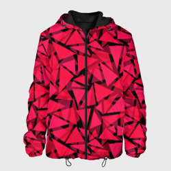 Мужская куртка 3D Красно-черный геометрический  узор