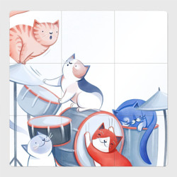 Магнитный плакат 3Х3 Кошачья группа