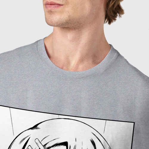 Мужская футболка хлопок Нагаторо, senpai, цвет меланж - фото 6