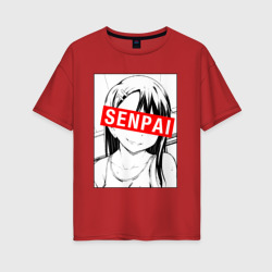 Женская футболка хлопок Oversize Нагаторо, senpai