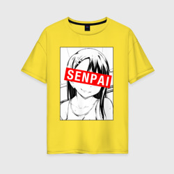 Нагаторо, senpai – Женская футболка хлопок Oversize с принтом купить со скидкой в -16%