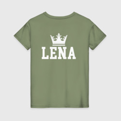 Женская футболка хлопок Лена Корона на спине